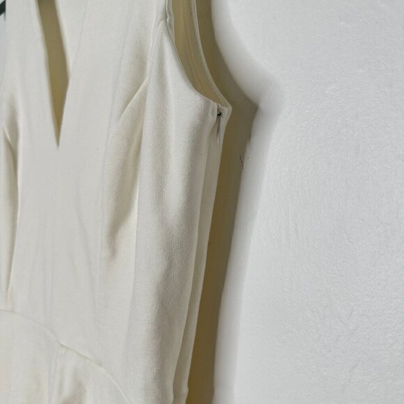 Lulus White Deep V-neck A-Line Sleeveless Lined Dress Size S - Picture 4 of 7